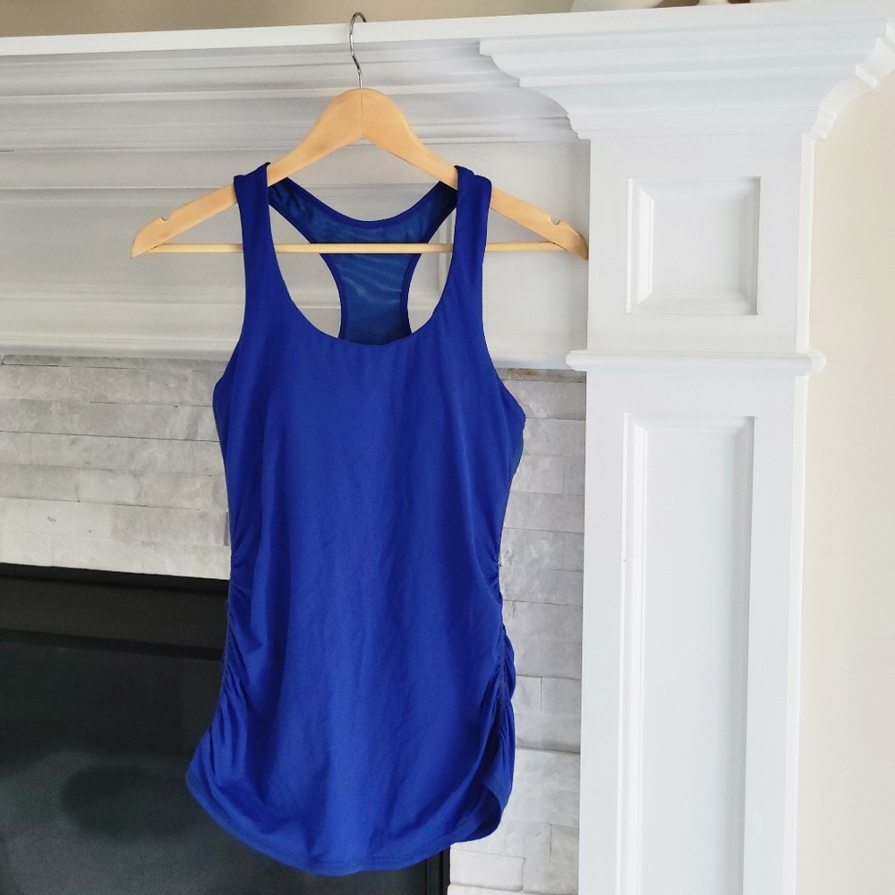 VIMMIA Active Mesh Racerback Tank Top Sapphire Blue S Small